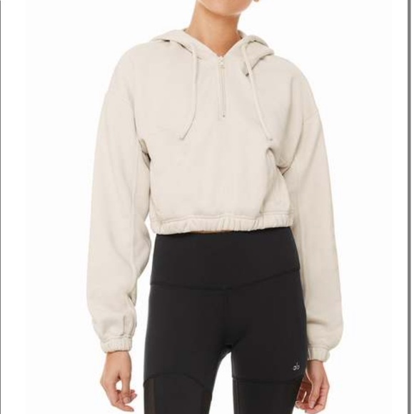 ALO Yoga Sweaters - Ali Yoga cropped hoodie quarter zip